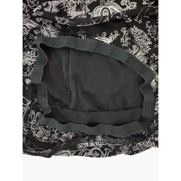 Chico's Size 2 = Large/12 Travelers Black White Paisley Floral Tank Maxi Dress - Picture 3 of 6